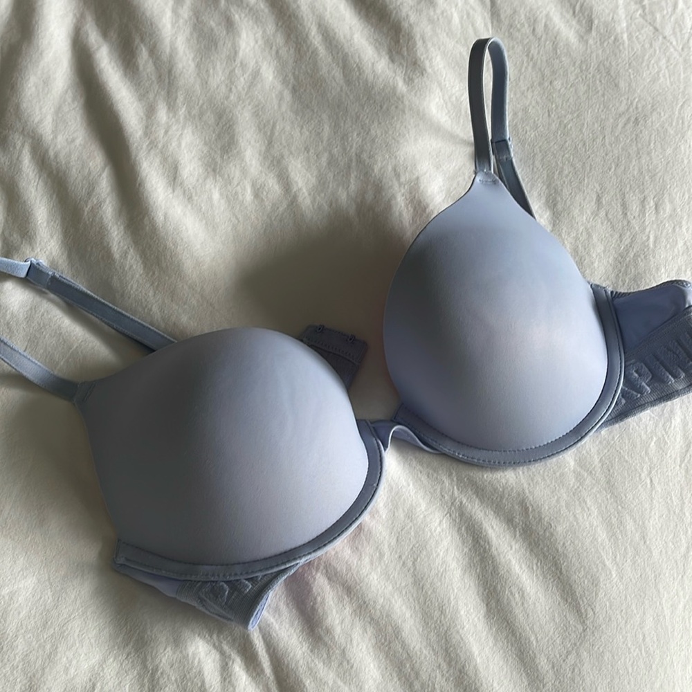 Light blue push up bra